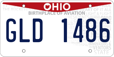 OH license plate GLD1486