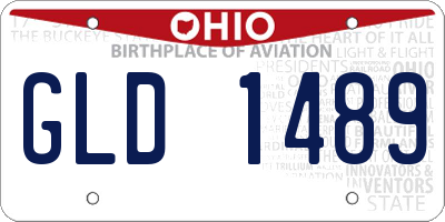 OH license plate GLD1489