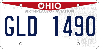 OH license plate GLD1490
