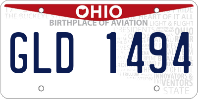 OH license plate GLD1494
