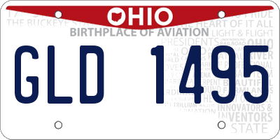 OH license plate GLD1495