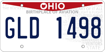 OH license plate GLD1498