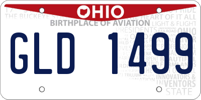 OH license plate GLD1499