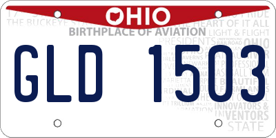 OH license plate GLD1503