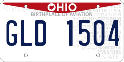 OH license plate GLD1504