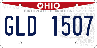 OH license plate GLD1507