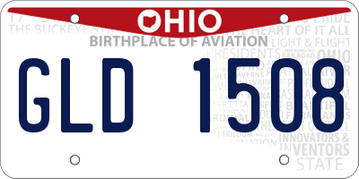 OH license plate GLD1508