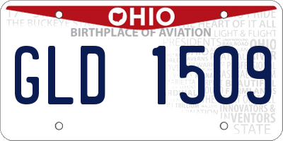 OH license plate GLD1509