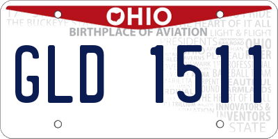 OH license plate GLD1511