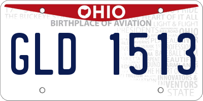 OH license plate GLD1513