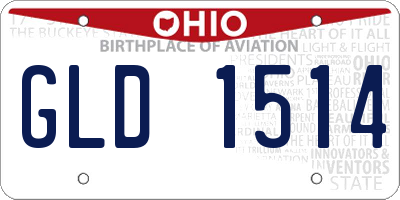 OH license plate GLD1514