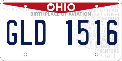 OH license plate GLD1516