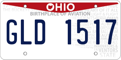 OH license plate GLD1517
