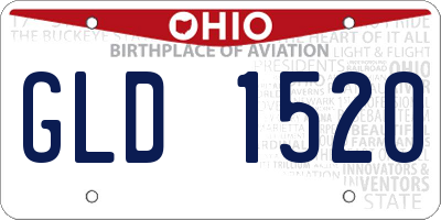 OH license plate GLD1520