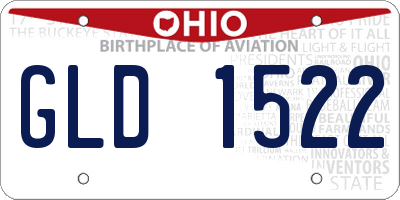 OH license plate GLD1522