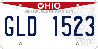 OH license plate GLD1523