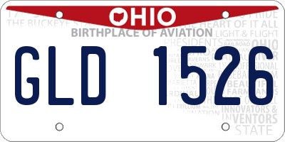 OH license plate GLD1526