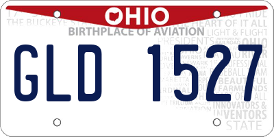OH license plate GLD1527