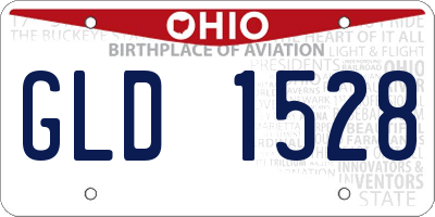 OH license plate GLD1528