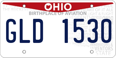 OH license plate GLD1530