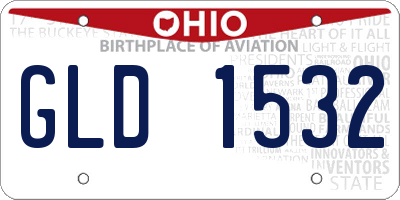 OH license plate GLD1532
