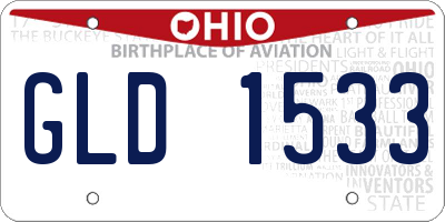 OH license plate GLD1533