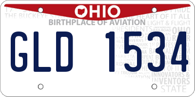 OH license plate GLD1534