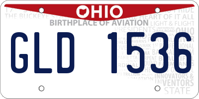 OH license plate GLD1536