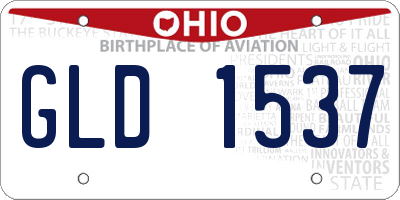 OH license plate GLD1537