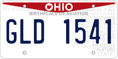 OH license plate GLD1541