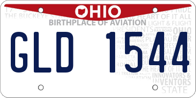 OH license plate GLD1544