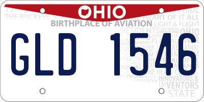 OH license plate GLD1546