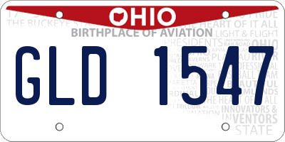 OH license plate GLD1547