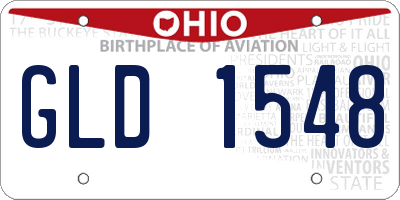 OH license plate GLD1548