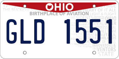 OH license plate GLD1551