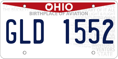 OH license plate GLD1552