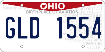 OH license plate GLD1554