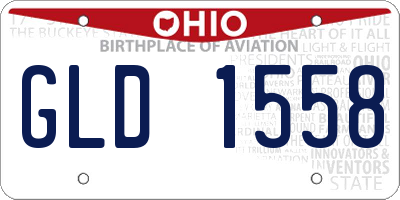 OH license plate GLD1558