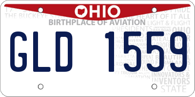 OH license plate GLD1559