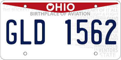 OH license plate GLD1562
