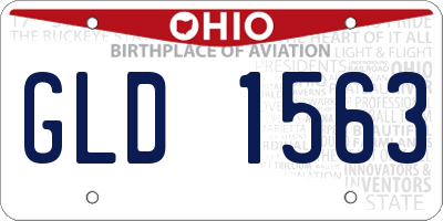 OH license plate GLD1563