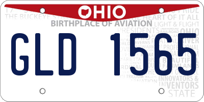 OH license plate GLD1565