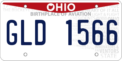 OH license plate GLD1566