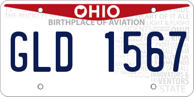 OH license plate GLD1567