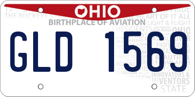 OH license plate GLD1569