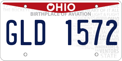 OH license plate GLD1572