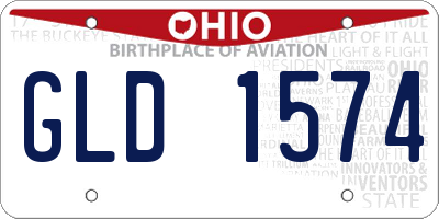 OH license plate GLD1574