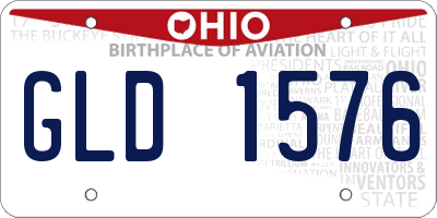 OH license plate GLD1576