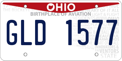 OH license plate GLD1577