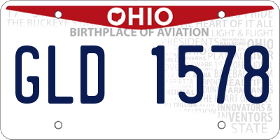 OH license plate GLD1578